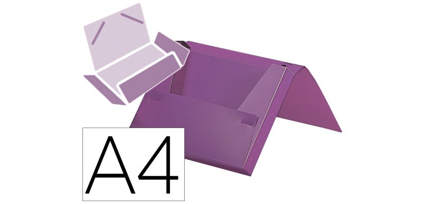 Carpeta liderpapel portadocumentos gomas polipropileno din a4 lavanda opaco lomo 25 mm