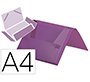 Carpeta liderpapel portadocumentos gomas polipropileno din a4 lavanda opaco lomo 25 mm