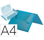 Carpeta liderpapel portadocumentos gomas polipropileno din a4 celeste opaco lomo 25 mm