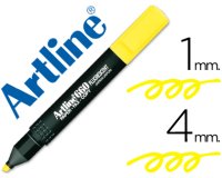 Rotulador artline fluorescente ek-660 amarillo punta biselada