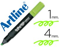 Rotulador artline fluorescente ek-660 verde punta biselada