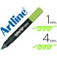 Rotulador artline fluorescente ek-660 verde punta biselada