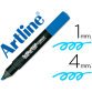 Rotulador artline fluorescente ek-660 azul punta biselada