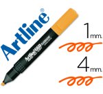 Rotulador artline fluorescente ek-660 naranja punta biselada