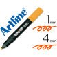 Rotulador artline fluorescente ek-660 naranja punta biselada