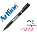 Rotulador artline retroproyeccion punta fibra permanente ek-853 rojo -punta redonda 0.5 mm