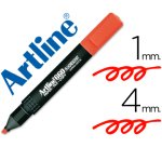 Rotulador artline fluorescente ek-660 rojo punta biselada