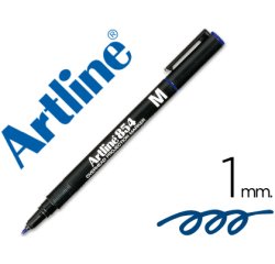 Rotulador artline retroproyeccion punta fibra permanente ek-854 azul -punta redonda 1 mm