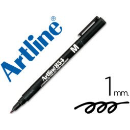 Rotulador artline retroproyeccion punta fibra permanente ek-854 negro -punta redonda 1 mm