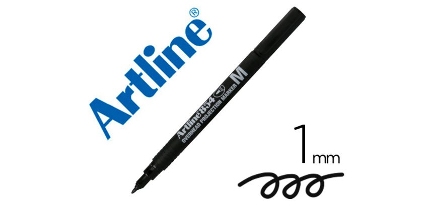 Rotulador artline retroproyeccion punta fibra permanente ek-854 negro -punta redonda 1 mm