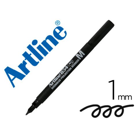 Rotulador artline retroproyeccion punta fibra permanente ek-854 negro -punta redonda 1 mm