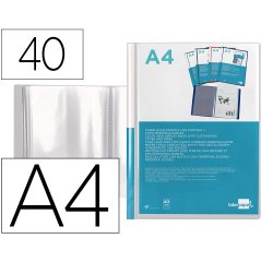 Carpeta liderpapel personaliza 40 fundas canguro polipropileno din a4 transparente portada y lomo