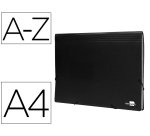 Carpeta liderpapel clasificador fuelle polipropileno din a4 negro opaco 13 departamentos