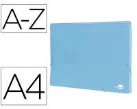 Carpeta liderpapel clasificador fuelle polipropileno din a4 celeste opaco 13 departamentos
