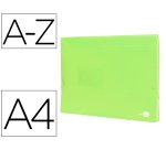 Carpeta liderpapel clasificador fuelle polipropileno din a4 amarillo fluor opaco 13 departamentos