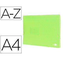 Carpeta liderpapel clasificador fuelle polipropileno din a4 amarillo fluor opaco 13 departamentos