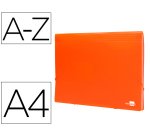 Carpeta liderpapel clasificador fuelle polipropileno din a4 naranja fluor opaco 13 departamentos
