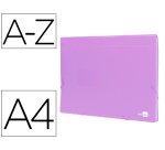 Carpeta liderpapel clasificador fuelle polipropileno din a4 lavanda opaco 13 departamentos