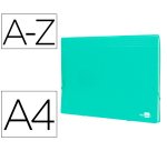 Carpeta liderpapel clasificador fuelle polipropileno din a4 verde opaco 13 departamentos