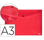 Carpeta liderpapel dossier broche 44243 polipropileno din a3 rojo translucido