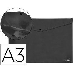 Carpeta liderpapel dossier broche 44243 polipropileno din a3 negro opaco