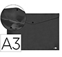 Carpeta liderpapel dossier broche 44243 polipropileno din a3 negro opaco