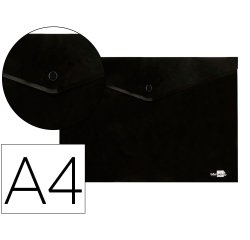 Carpeta liderpapel dossier broche polipropileno din a4 negro opaco 50 hojas