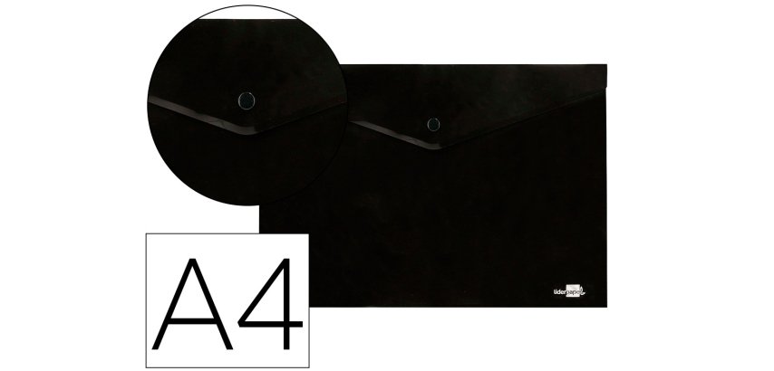Carpeta liderpapel dossier broche polipropileno din a4 negro opaco 50 hojas