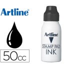 Tinta tampon artline negra bote 50 cc