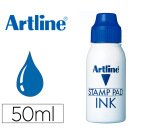 Tinta tampon artline azul bote 50 cc