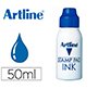 Tinta tampon artline azul bote 50 cc