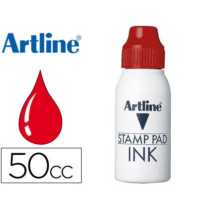 Tinta tampon artline roja bote 50 cc