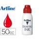 Tinta tampon artline roja bote 50 cc