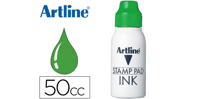 Tinta tampon artline verde bote 50 cc