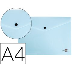 Carpeta liderpapel dossier broche polipropileno din a4 celeste opaco 50 hojas