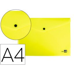 Carpeta liderpapel dossier broche polipropileno din a4 amarillo fluor opaco 50 hojas