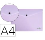 Carpeta liderpapel dossier broche polipropileno din a4 lavanda opaco 50 hojas