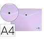 Carpeta liderpapel dossier broche polipropileno din a4 lavanda opaco 50 hojas