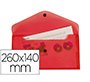 Carpeta liderpapel dossier broche polipropileno tamaño sobre americano 260x140 mm rojo translucido