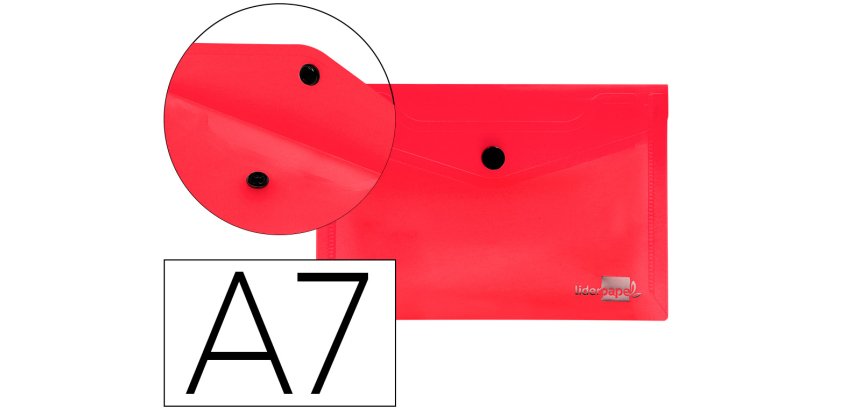 Carpeta liderpapel dossier broche polipropileno din a7 rojo translucido