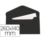 Carpeta liderpapel dossier broche polipropileno tama o sobre americano 260x140 mm negro opaco