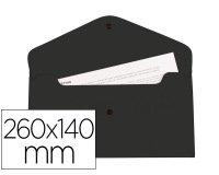 Carpeta liderpapel dossier broche polipropileno tama o sobre americano 260x140 mm negro opaco