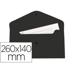 Carpeta liderpapel dossier broche polipropileno tama o sobre americano 260x140 mm negro opaco
