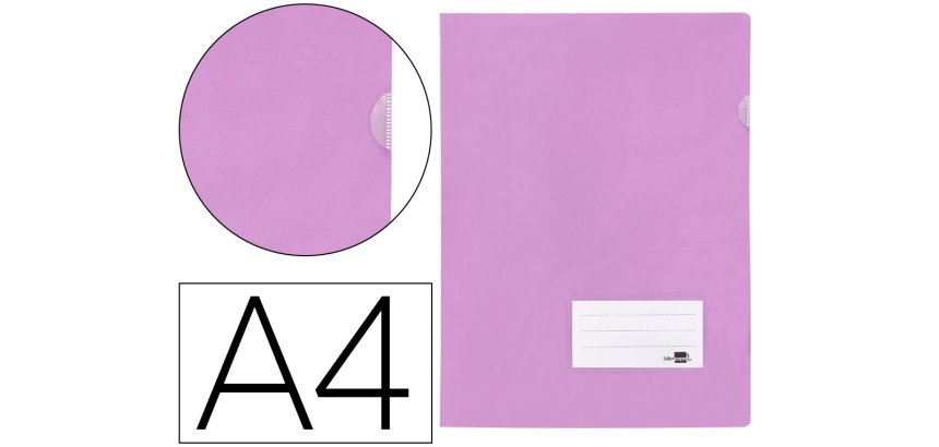 Carpeta liderpapel dossier a4 uñero lavanda opaco