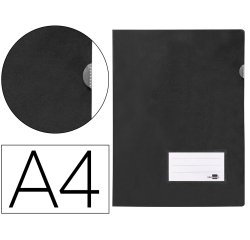 Carpeta liderpapel dossier a4 uñero negro opaco