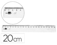 Regla liderpapel plastico irrompible transparente 20 cm