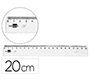 Regla liderpapel plastico irrompible transparente 20 cm