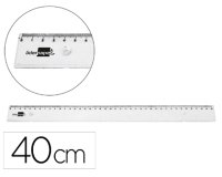Regla liderpapel plastico irrompible transparente 40 cm
