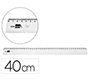 Regla liderpapel plastico irrompible transparente 40 cm