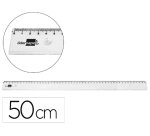 Regla liderpapel plastico irrompible transparente 50 cm